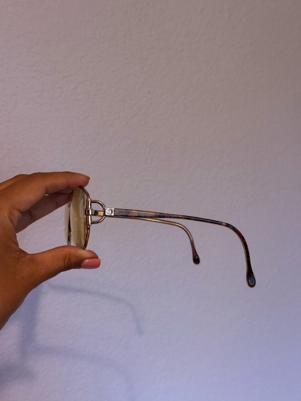 GUCCI | Vintage Round Metal Glasses - Gold Frame - Picture 3 of 7